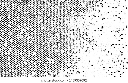 Subtle halftone grunge urban texture vector. Distressed overlay texture. Grunge background. Abstract mild textured effect. Vector Illustration. Black isolated on white background. EPS10.