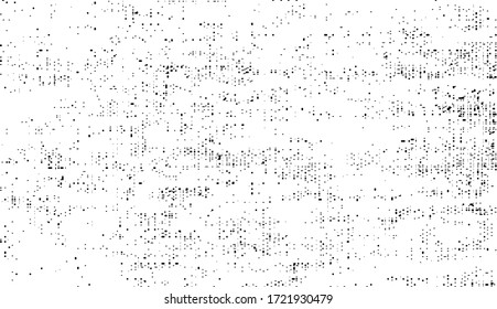 Sutil vector de textura urbana de tono medio grunge. Textura superpuesta angustiada. Borde fondo. Efecto texturado leve abstracto. Ilustración vectorial. Negro aislado en blanco. EPS10.