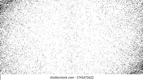 Sutil vector de textura urbana de color medio grunge. Textura superpuesta angustiada. Borde de fondo. Resumen efecto texturado leve. Ilustración vectorial. Negro aislado en blanco. EPS10.
