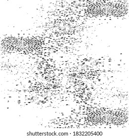 Sutil vector de textura urbana de color medio grunge. Textura superpuesta angustiada. Borde de fondo. Resumen efecto texturado leve. Ilustración vectorial. Negro aislado en blanco. EPS10.