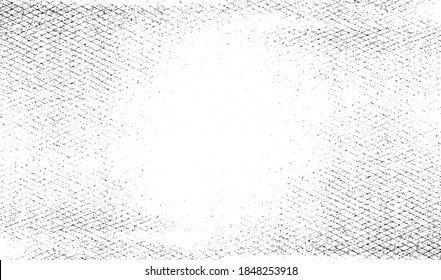 Sutil vector de textura urbana de color medio grunge. Textura superpuesta angustiada. Borde de fondo. Resumen efecto texturado leve. Ilustración vectorial. Negro aislado en blanco. EPS10.