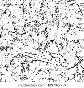 Sutil vector de textura urbana de color medio grunge. Textura superpuesta angustiada. Borde de fondo. Resumen efecto texturado leve. Ilustración vectorial. Negro aislado en blanco. EPS10.