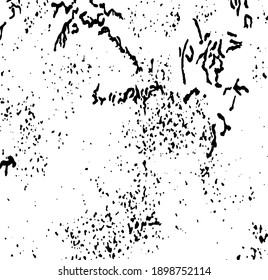 Sutil vector de textura urbana de color medio grunge. Textura superpuesta angustiada. Borde de fondo. Resumen efecto texturado leve. Ilustración vectorial. Negro aislado en blanco. EPS10.