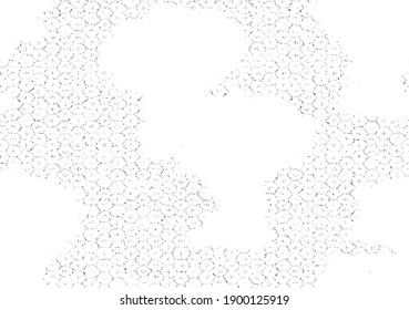 Sutil vector de textura urbana de color medio grunge. Textura superpuesta angustiada. Borde de fondo. Resumen efecto texturado leve. Ilustración vectorial. Negro aislado en blanco. EPS10.