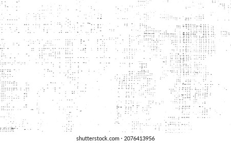 Sutil vector de textura urbana de color medio grunge. Textura superpuesta angustiada. Borde de fondo. Resumen efecto texturado leve. Ilustración vectorial. Negro aislado en blanco. EPS10.