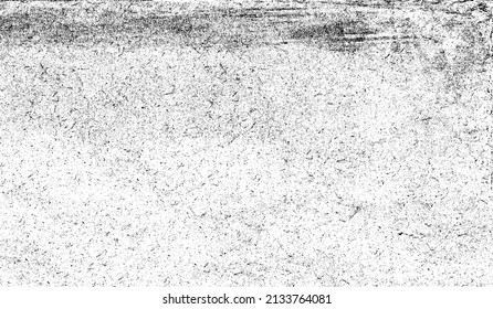 Sutil vector de textura urbana de color medio grunge. Textura superpuesta angustiada. Borde de fondo. Resumen efecto texturado leve. Ilustración vectorial. Negro aislado en blanco. EPS10.