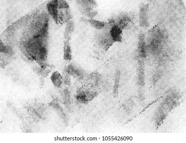 Subtle halftone vector texture overlay. Monochrome abstract splattered background.