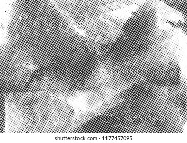 Subtle halftone vector texture overlay. Monochrome abstract splattered background.