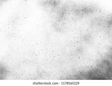 Subtle Halftone Vector Texture Overlay. Monochrome Abstract Splattered Background.