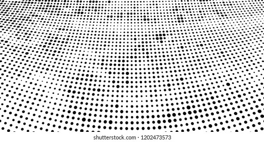 Subtle halftone vector texture overlay. Futuristic twisted grunge pattern, dot, circles. Monochrome abstract splattered background