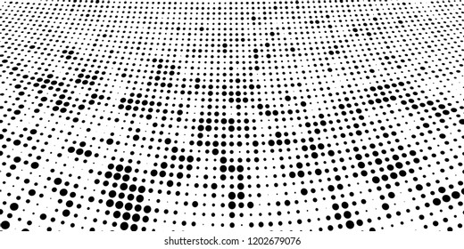 Subtle halftone vector texture overlay. Futuristic twisted grunge pattern, dot, circles. Monochrome abstract splattered background