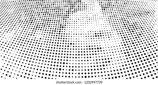 Subtle halftone vector texture overlay. Futuristic twisted grunge pattern, dot, circles. Monochrome abstract splattered background