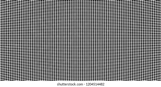 Subtle halftone vector texture overlay. Futuristic twisted grunge pattern, dot, circles. Monochrome abstract splattered background