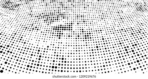 Subtle halftone vector texture overlay. Futuristic twisted grunge pattern, dot, circles. Monochrome abstract splattered background
