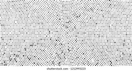 Subtle halftone vector texture overlay. Futuristic twisted grunge pattern, dot, circles. Monochrome abstract splattered background