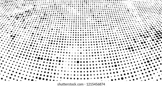 Subtle halftone vector texture overlay. Futuristic twisted grunge pattern, dot, circles. Monochrome abstract splattered background