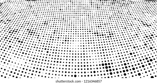 Subtle halftone vector texture overlay. Futuristic twisted grunge pattern, dot, circles. Monochrome abstract splattered background