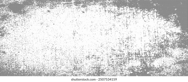 Subtle halftone vector texture overlay. Monochrome abstract splattered background. vector