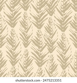 Subtle Hand Painted Palms Decorative seamless pattern. Repeating background. Tileable wallpaper print.