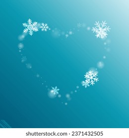 Subtle heavy snowflakes design. Snowfall speck freeze granules. Snowfall sky white teal blue backdrop. Fuzzy snowflakes february theme. Snow nature scenery.