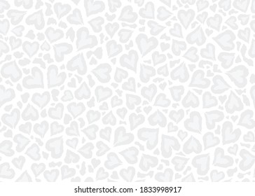 Subtle Leopard skin pattern design. Abstract love shape leopard print vector illustration background. Wildlife fur skin design illustration for print, web, home decor, fashion, surface, graphic design