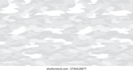 Subtle Light Gray White Abstract Camouflage Halftone Dots Seamle