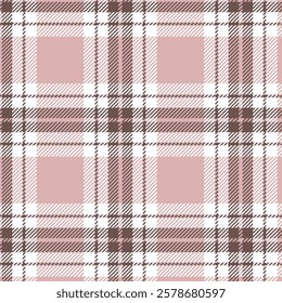 Subtle Light Pink and Brown Checkered Print