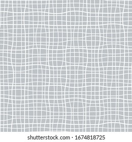 Subtle line pattern, checked background, rough grid backdrop, burlap or canvas, vector illustration