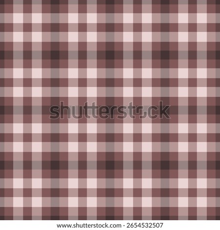 Subtle mauve and brown gingham check pattern.  Perfect for backgrounds, textiles, or packaging design, this versatile image evokes a sense of rustic charm and understated elegance.