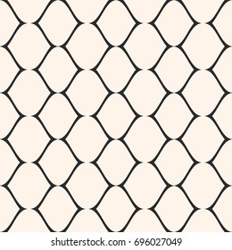 Subtle mesh texture. Vector seamless pattern. Simple illustration of delicate lattice, lace, fishnet. Abstract geometric monochrome repeat background. Design for prints, textile, furniture, home decor
