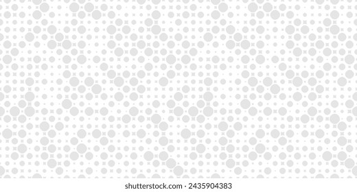 Subtle minimal vector seamless pattern with small randomly scattered curved shapes, circles, squares, dots. Elegant modern minimalist background with halftone effect. Simple texture. Repeated design