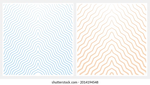 Subtle minimalist curvy flowing lines pattern banners set Free Vector