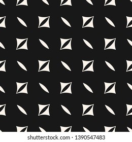 Subtle minimalist geometric seamless pattern with small squares, lines, strokes. Abstract monochrome vector texture. Black and white minimal background. Simple dark repeat design for decor, covering