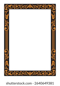 Subtle Minimalist Ornamental Border Decorative Vector