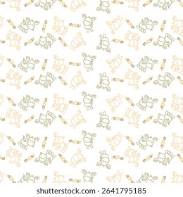 Subtle Moose Pattern Light Colors
