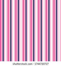 Subtle multicolored seamless gentle stripes pattern. Pink, red, purple, white, blue. Suitable for backgrounds, clothing, printed matter.