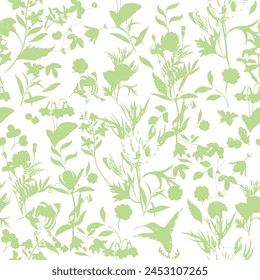  Subtle Nature Print. Decorative seamless pattern. Repeating background. Tileable wallpaper print.