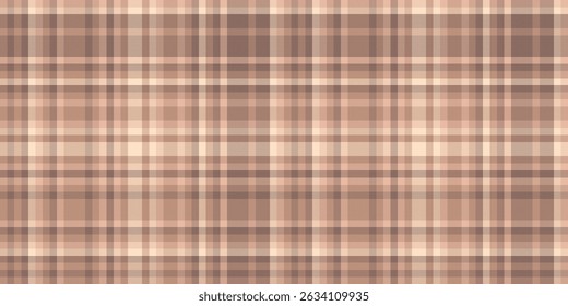 Subtle neutral plaid pattern in soft browns and creams. Perfect for backgrounds, textures, or textile designs.  Evokes feelings of warmth and calm. Ideal for autumnal projects, fashion, or home decor.