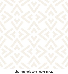 Subtle Ornament With Striped Rhombuses. Vector Seamless Monochrome Pattern