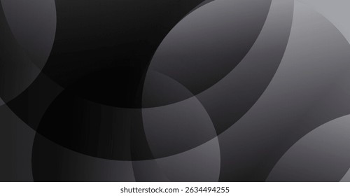 Subtle Overlapping Gray Circles Pattern with Soft Gradient Background for Modern Design and Business Presentation Aesthetics, Suitable for Desktop Wallpaper