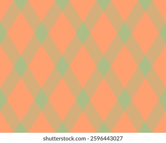 Subtle pastel diamond pattern.  Elegant, modern design in peach and sage green. Ideal for website backgrounds, textile prints, or stationery.  Creates a calming, sophisticated aesthetic.