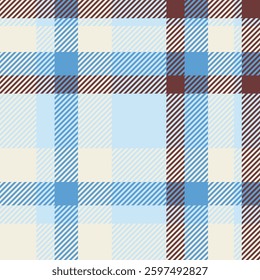 Subtle pastel plaid pattern in blues, creams, and browns.  Perfect for textile design, website backgrounds, or fashion illustrations.