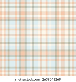 Subtle pastel plaid pattern.  Perfect for backgrounds, textiles, or website designs.  The soft colors evoke feelings of calm and serenity.  Ideal for projects needing a gentle, understated aesthetic.