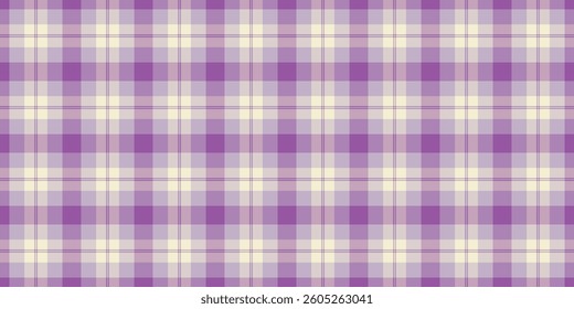 Subtle pastel purple and cream plaid pattern. Perfect for textile design, website backgrounds, or crafting projects. This soft, delicate texture evokes feelings of calmness and sophistication.