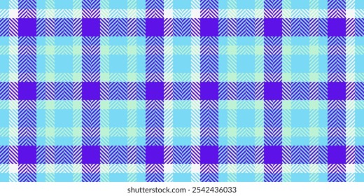 Subtle pattern seamless textile, advertisement vector background texture. Simplicity tartan check plaid fabric in cyan and bright colors palette.