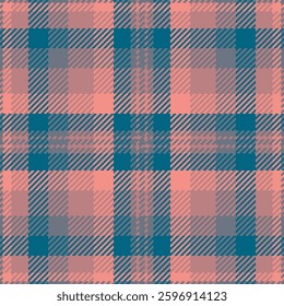 Subtle peach and teal plaid pattern.  Perfect for textile design, fashion, or website backgrounds.