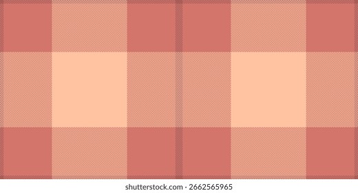 Subtle peach and terracotta plaid pattern. Perfect for textile design, wallpaper, or website backgrounds. Evokes warmth, comfort, and a rustic aesthetic. Ideal for autumnal or homedecor projects.