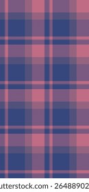 Subtle pink and blue plaid pattern. Perfect for textile designs, website backgrounds, or fashion projects. This seamless texture evokes a sense of warmth and classic style.