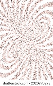 Subtle pink confetti dot scatter texture. Triangle square circle star elements flying. Party materials. Blink grit particles grain confetti. Holiday decoration gleaming explosion