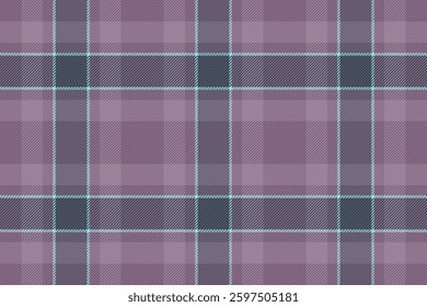 Subtle purple and grey plaid pattern.  Elegant textile texture ideal for fashion, home decor, or website backgrounds.  Versatile design evokes feelings of comfort and sophistication.